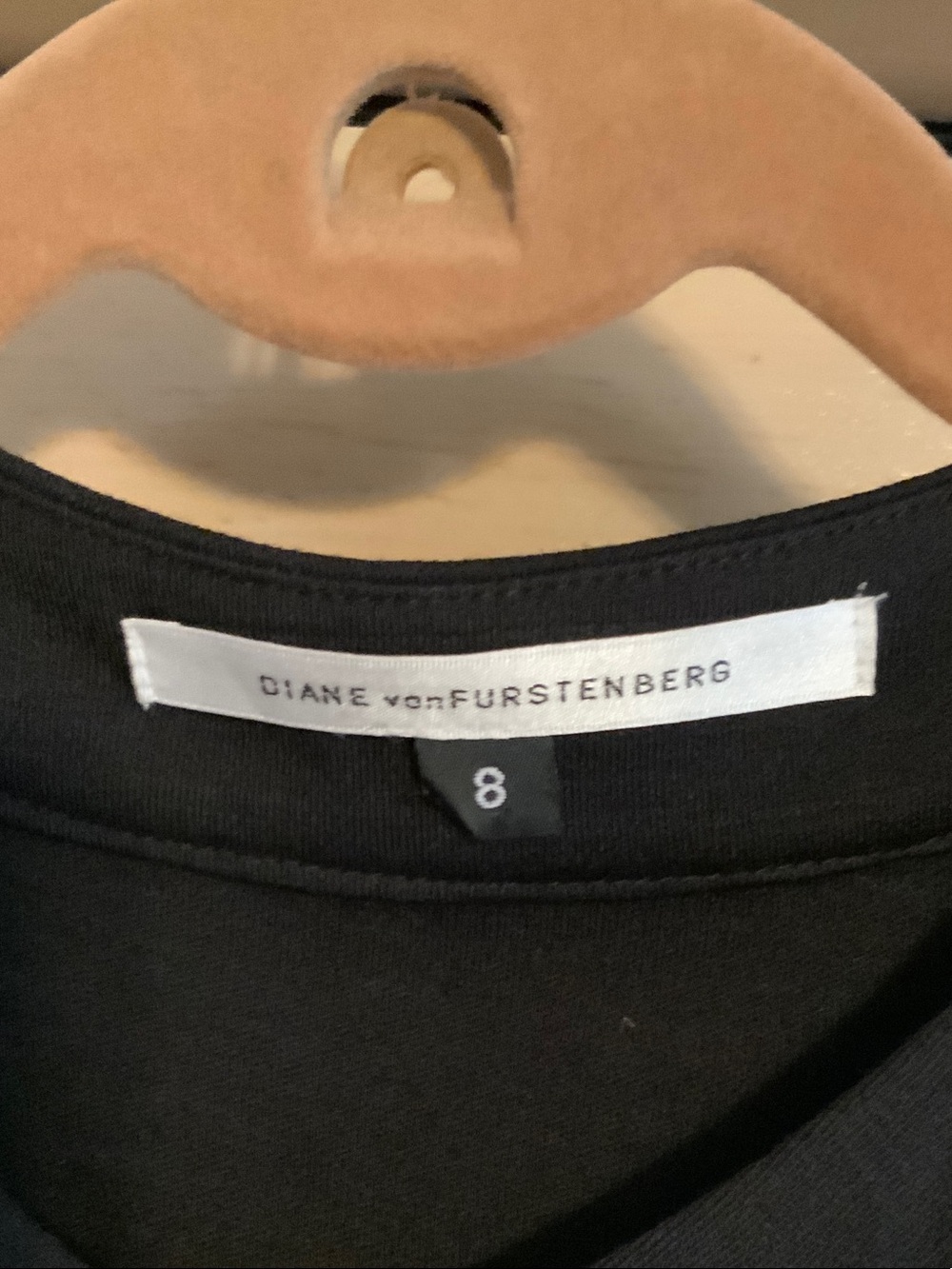 Diane Von Furstenberg Black Wrap Midi Dress - Picture 5 of 8